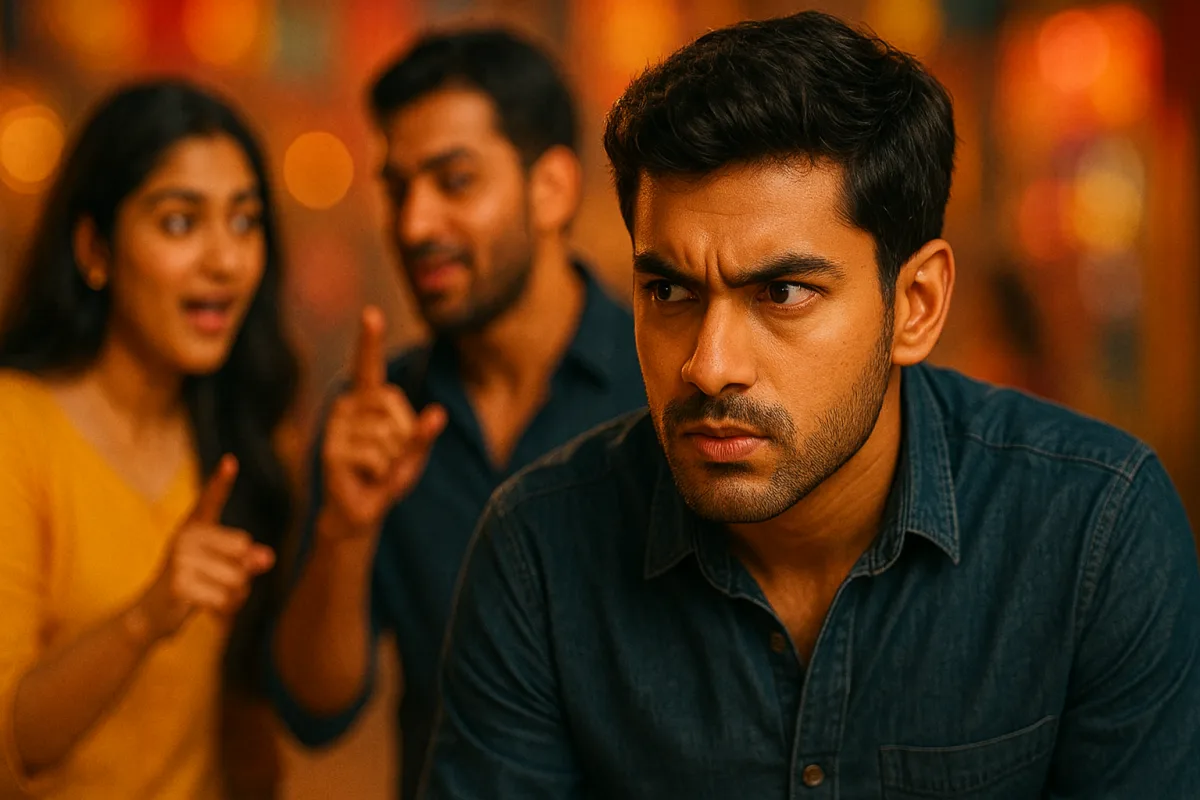 మానిప్యులేషన్ ట్రిక్స్‌ని ముందే గుర్తించడానికి అప్రమత్తంగా గమనిస్తున్న యువకుడు