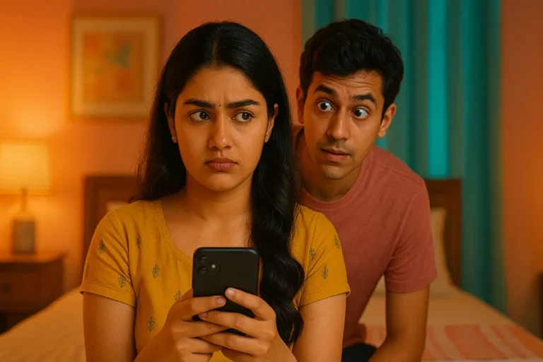 తన ఫోన్‌ను ఎవరో చూస్తున్నారని గుర్తించి ఆగ్రహంతో ఉన్న యువతి